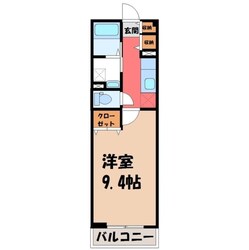 宇都宮大学陽東キャンパス駅 徒歩29分 2階の物件間取画像